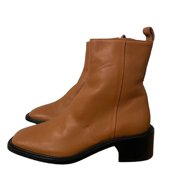 Everlane The City Leather Tan Ankle Neutral Bootie - Picture 6 of 14